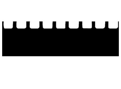 Tandlijst R1 28cm 10 stuks